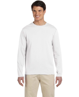 64400 Gildan Adult Softstyle Long-Sleeve T-Shirt in White