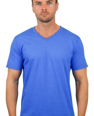 64V00 Gildan Adult Softstyle V-Neck T-Shirt in Royal