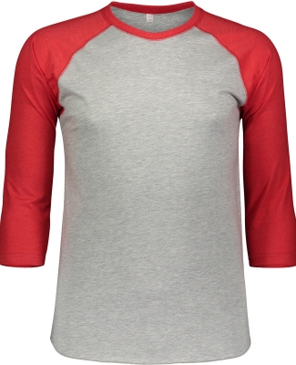 6930 LA T Adult Vintage Baseball T-Shirt in Vintage heather/ vintage red