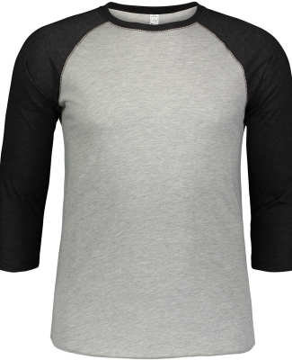 6930 LA T Adult Vintage Baseball T-Shirt in Vintage heather/ vintage smoke