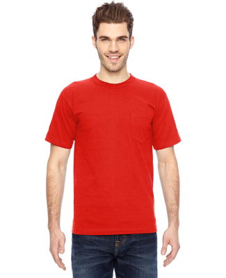 7100 Bayside Adult Short-Sleeve Tee with Pocket in Orange