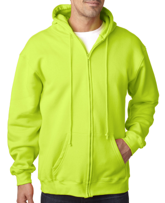 900 Bayside Adult Hooded Full-Zip Blended Fleece in Lime Green