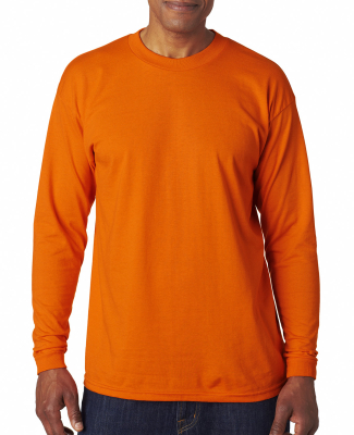 B1715 Bayside Adult Long-Sleeve Blended Tee in Bright orange
