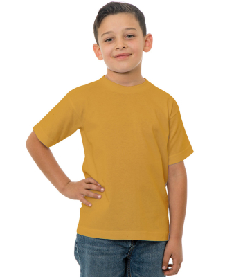 B4100 Bayside Youth Short-Sleeve Cotton Tee in Gold