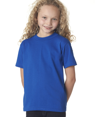 B4100 Bayside Youth Short-Sleeve Cotton Tee in Royal blue