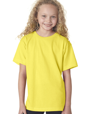 B4100 Bayside Youth Short-Sleeve Cotton Tee in Yellow