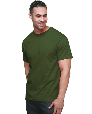 B5000 Bayside Adult Jersey Cotton Tee in Military Green