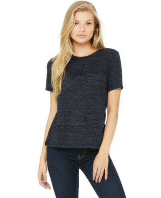BELLA 6400 Womens Relaxed Jersey Tee in Navy slub