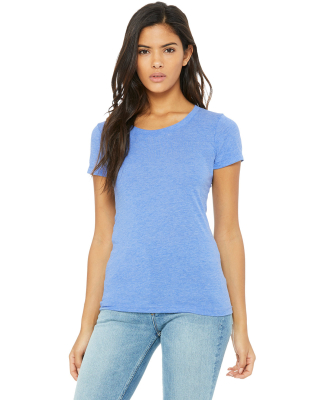 BELLA 8413 Womens Tri-blend T-shirt in Blue triblend