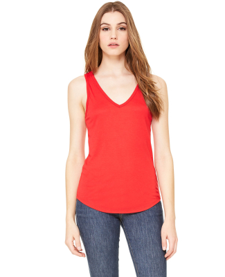 BELLA 8805 Womens Flowy Tank Top in Red