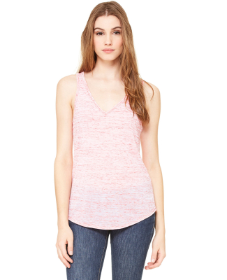 BELLA 8805 Womens Flowy Tank Top in Red marble