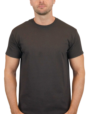 Gildan 5000 G500 Heavy Weight Cotton T-Shirt in Dark chocolate