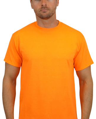 Gildan 5000 G500 Heavy Weight Cotton T-Shirt in Safety orange