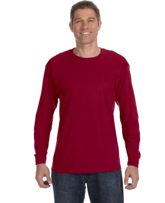 5400 Gildan Adult Heavy Cotton Long-Sleeve T-Shirt in Cardinal red