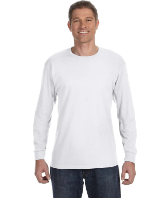 5400 Gildan Adult Heavy Cotton Long-Sleeve T-Shirt in White
