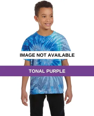 H1000b tie dye Youth Tie-Dyed Cotton Tee TONAL PURPLE