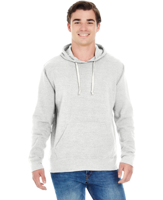 J8871 J-America Adult Tri-Blend Hooded Fleece in Antique white triblend
