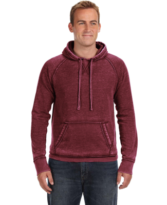 J8915 J-America Adult Vintage Zen Hooded Pullover  in Twisted bordeaux