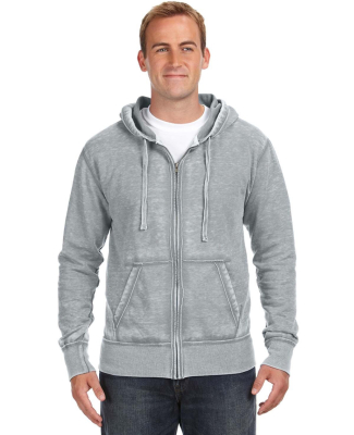 J8916 J-America Adult Vintage Zen Full-Zip Hooded  in Cement