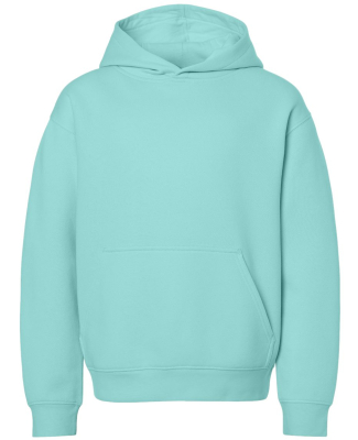 L2296 LA T Youth Fleece Hooded Pullover Sweatshirt in Chill