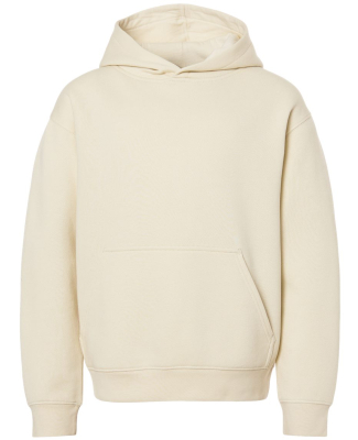 L2296 LA T Youth Fleece Hooded Pullover Sweatshirt in Natural