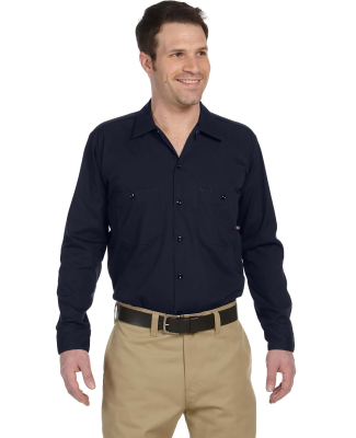LL535 Dickies Men's Long-Sleeve Industrial Poplin  in Dark navy