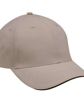 PE102 Adams Polyester Performer Cap in Khaki/ black