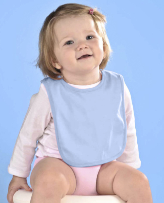 R1005 Rabbit Skins Infant Self-Adhesive Bib in Light Blue