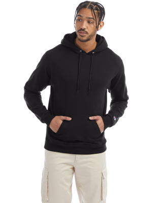 S700 Champion Logo 50/50 Pullover Hoodie in Black