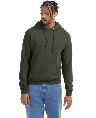 S700 Champion Logo 50/50 Pullover Hoodie in Dark green heather