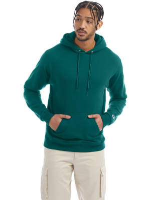 S700 Champion Logo 50/50 Pullover Hoodie in Emerald Green