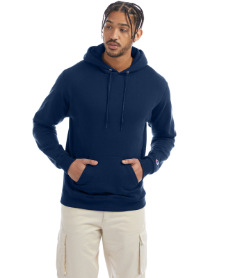 S700 Champion Logo 50/50 Pullover Hoodie in Late Night Blue