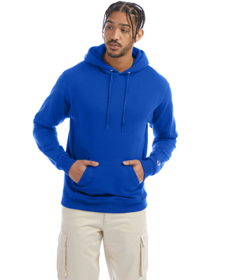 S700 Champion Logo 50/50 Pullover Hoodie in Royal Blue