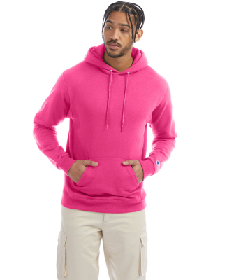 S700 Champion Logo 50/50 Pullover Hoodie in Wow pink