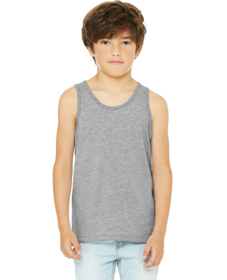 BELLA 3480Y Unisex Youth Cotton Tank Top in Athletic heather