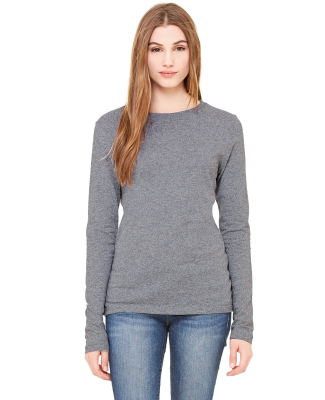 BELLA 6500 Womens Long Sleeve T-shirt in Deep heather