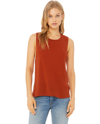 BELLA+CANVAS B8803  Womens Flowy Muscle Tank in Brick