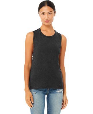 BELLA+CANVAS B8803 Womens Flowy Muscle Tank in Dark grey heather