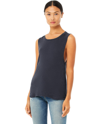 BELLA+CANVAS B8803 Womens Flowy Muscle Tank in Heather navy