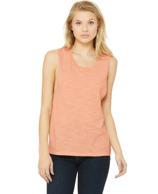 BELLA+CANVAS B8803  Womens Flowy Muscle Tank in Peach slub