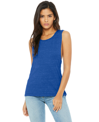 BELLA+CANVAS B8803  Womens Flowy Muscle Tank in True royal marble