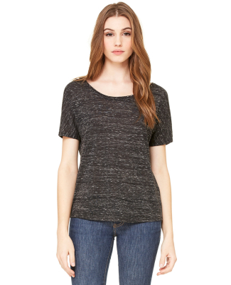 BELLA 8816 Womens Loose T-Shirt in Black marble