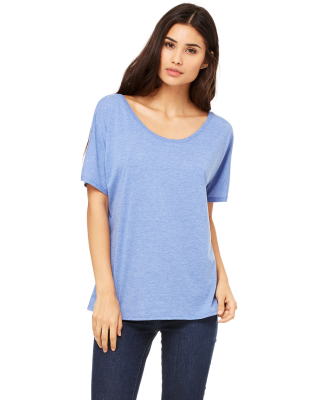 BELLA 8816 Womens Loose T-Shirt in Blue triblend
