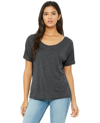 BELLA 8816 Womens Loose T-Shirt in Dark grey heather