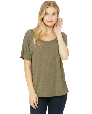 BELLA 8816 Womens Loose T-Shirt in Heather olive