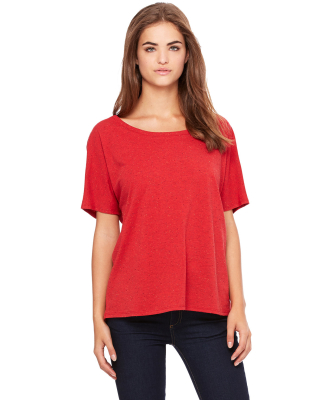 BELLA 8816 Womens Loose T-Shirt in Red speckled