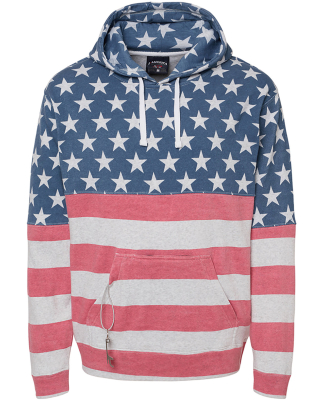 8815 J. America - Tailgate Hooded Sweatshirt in Stars & stripes