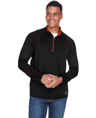 88187 North End Radar Men's Half-Zip Performance L in Black/ classic red