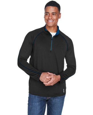 88187 North End Radar Men's Half-Zip Performance L in Black/ true royal