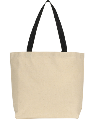 220 Gemline Colored Handle Tote in Natural/ black
